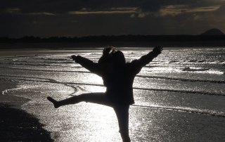 Skuttar på stranden